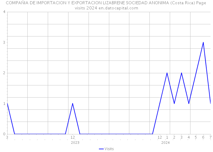 COMPAŃIA DE IMPORTACION Y EXPORTACION LIZABRENE SOCIEDAD ANONIMA (Costa Rica) Page visits 2024 