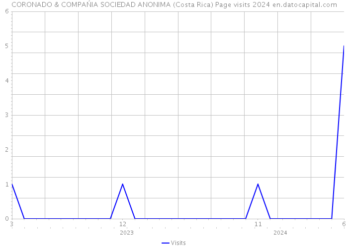 CORONADO & COMPAŃIA SOCIEDAD ANONIMA (Costa Rica) Page visits 2024 