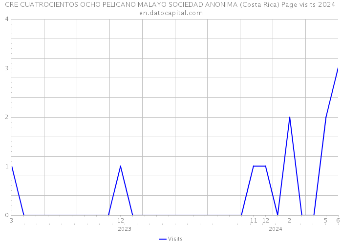 CRE CUATROCIENTOS OCHO PELICANO MALAYO SOCIEDAD ANONIMA (Costa Rica) Page visits 2024 