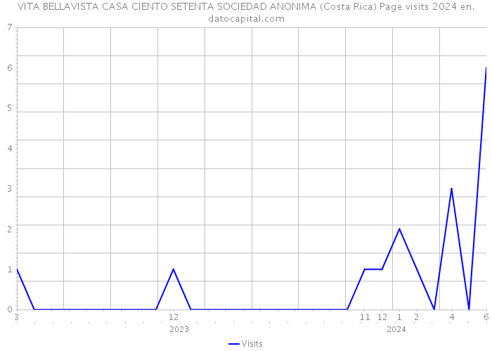 VITA BELLAVISTA CASA CIENTO SETENTA SOCIEDAD ANONIMA (Costa Rica) Page visits 2024 