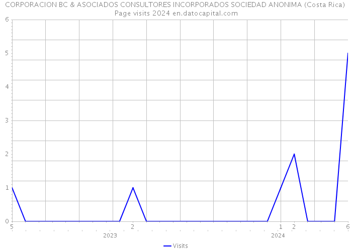 CORPORACION BC & ASOCIADOS CONSULTORES INCORPORADOS SOCIEDAD ANONIMA (Costa Rica) Page visits 2024 