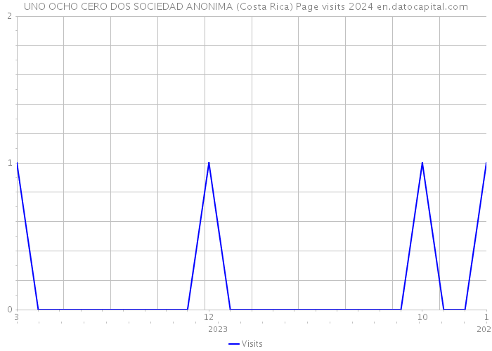 UNO OCHO CERO DOS SOCIEDAD ANONIMA (Costa Rica) Page visits 2024 