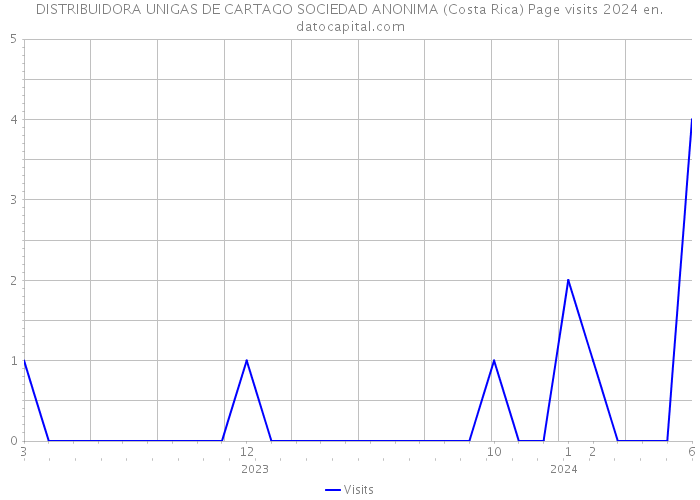 DISTRIBUIDORA UNIGAS DE CARTAGO SOCIEDAD ANONIMA (Costa Rica) Page visits 2024 