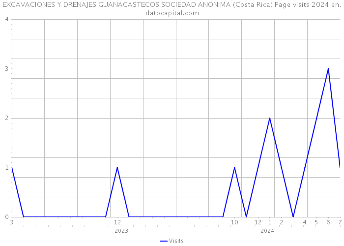 EXCAVACIONES Y DRENAJES GUANACASTECOS SOCIEDAD ANONIMA (Costa Rica) Page visits 2024 