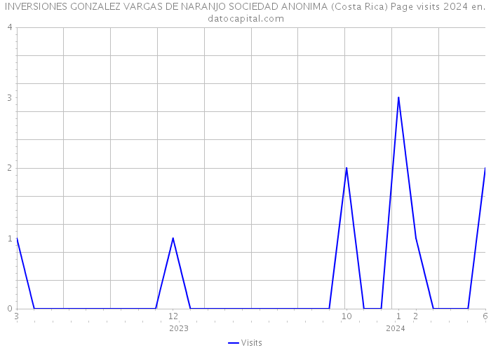 INVERSIONES GONZALEZ VARGAS DE NARANJO SOCIEDAD ANONIMA (Costa Rica) Page visits 2024 