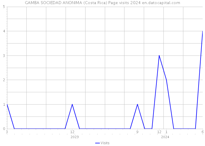 GAMBA SOCIEDAD ANONIMA (Costa Rica) Page visits 2024 