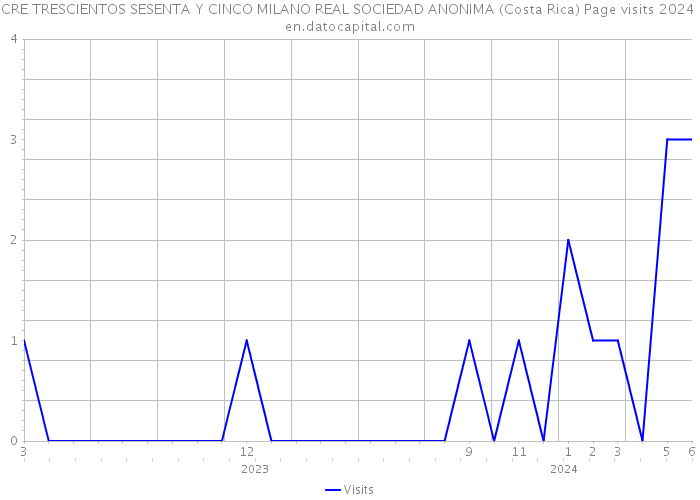 CRE TRESCIENTOS SESENTA Y CINCO MILANO REAL SOCIEDAD ANONIMA (Costa Rica) Page visits 2024 