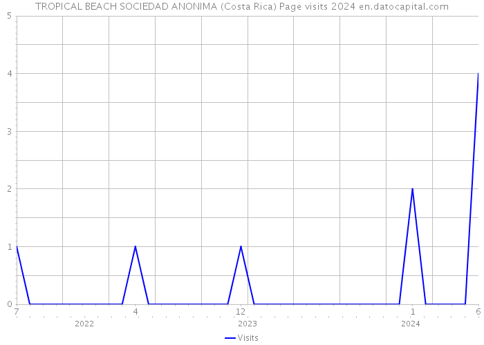 TROPICAL BEACH SOCIEDAD ANONIMA (Costa Rica) Page visits 2024 