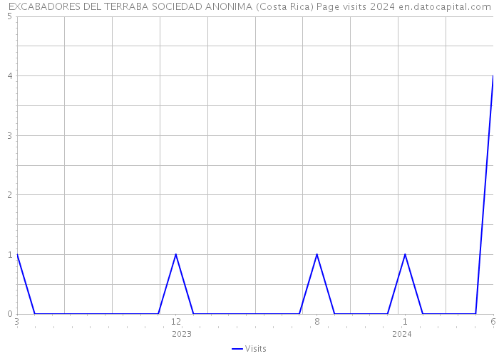 EXCABADORES DEL TERRABA SOCIEDAD ANONIMA (Costa Rica) Page visits 2024 