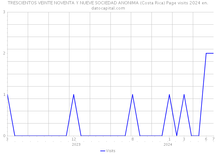 TRESCIENTOS VEINTE NOVENTA Y NUEVE SOCIEDAD ANONIMA (Costa Rica) Page visits 2024 