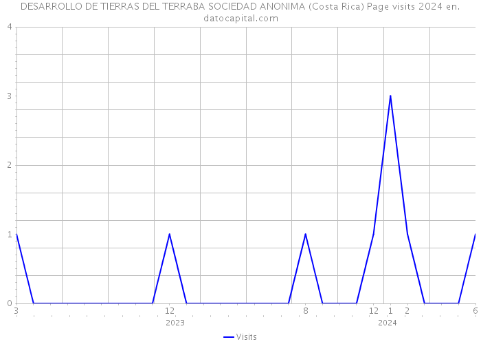 DESARROLLO DE TIERRAS DEL TERRABA SOCIEDAD ANONIMA (Costa Rica) Page visits 2024 