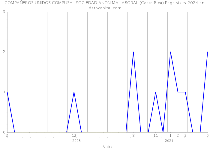 COMPAŃEROS UNIDOS COMPUSAL SOCIEDAD ANONIMA LABORAL (Costa Rica) Page visits 2024 