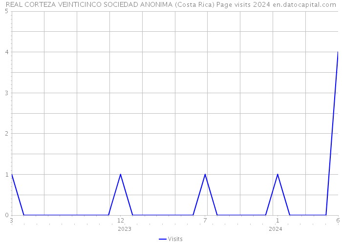 REAL CORTEZA VEINTICINCO SOCIEDAD ANONIMA (Costa Rica) Page visits 2024 