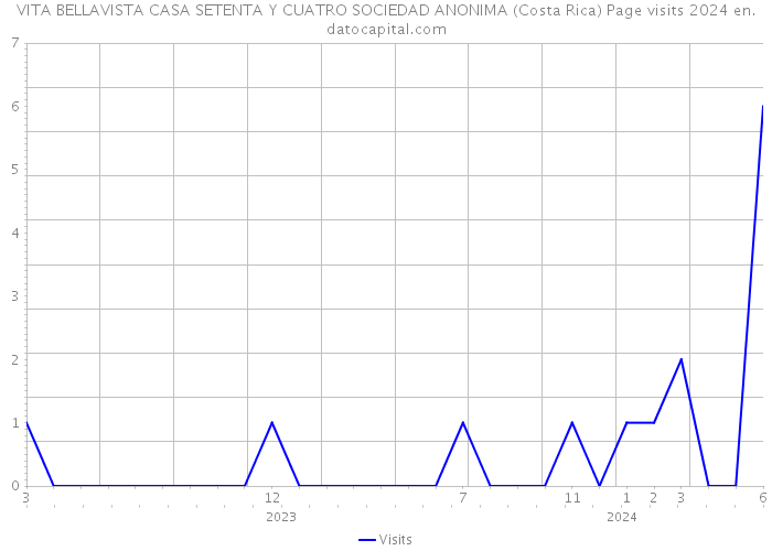 VITA BELLAVISTA CASA SETENTA Y CUATRO SOCIEDAD ANONIMA (Costa Rica) Page visits 2024 