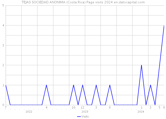 TEJAS SOCIEDAD ANONIMA (Costa Rica) Page visits 2024 