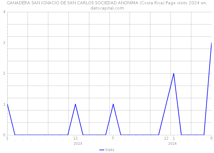 GANADERA SAN IGNACIO DE SAN CARLOS SOCIEDAD ANONIMA (Costa Rica) Page visits 2024 