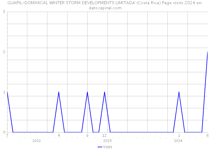 GUAPIL-DOMINICAL WINTER STORM DEVELOPMENTS LIMITADA (Costa Rica) Page visits 2024 