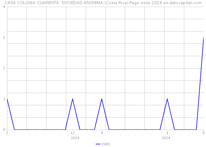 CASA COLONIA CUARENTA SOCIEDAD ANONIMA (Costa Rica) Page visits 2024 