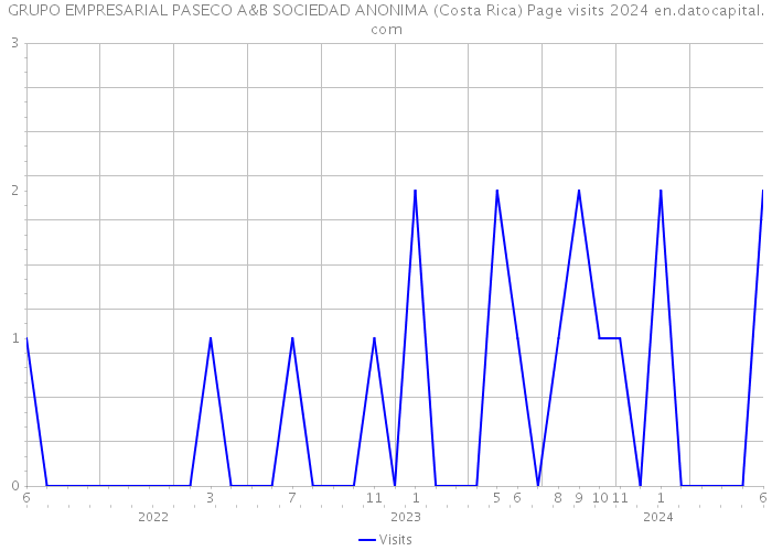GRUPO EMPRESARIAL PASECO A&B SOCIEDAD ANONIMA (Costa Rica) Page visits 2024 