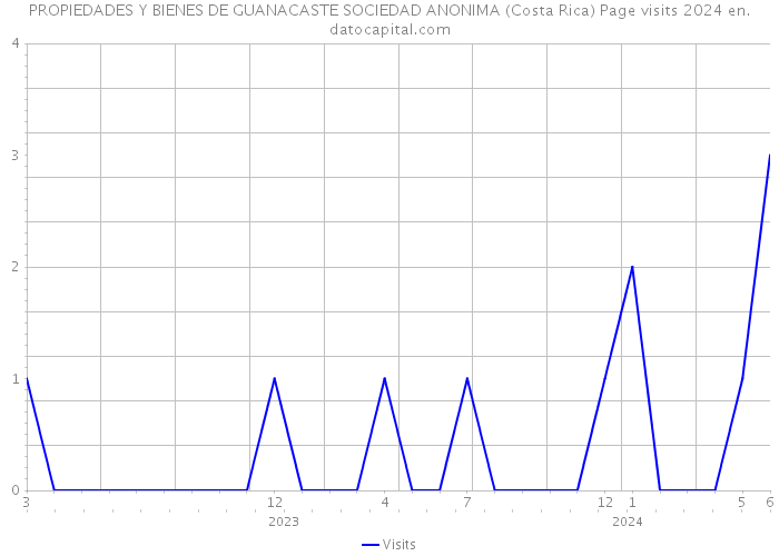 PROPIEDADES Y BIENES DE GUANACASTE SOCIEDAD ANONIMA (Costa Rica) Page visits 2024 
