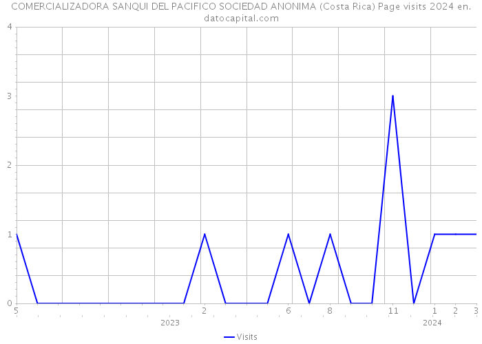 COMERCIALIZADORA SANQUI DEL PACIFICO SOCIEDAD ANONIMA (Costa Rica) Page visits 2024 