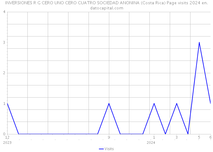 INVERSIONES R G CERO UNO CERO CUATRO SOCIEDAD ANONINA (Costa Rica) Page visits 2024 