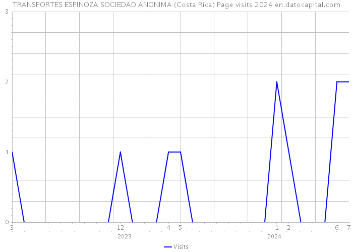 TRANSPORTES ESPINOZA SOCIEDAD ANONIMA (Costa Rica) Page visits 2024 