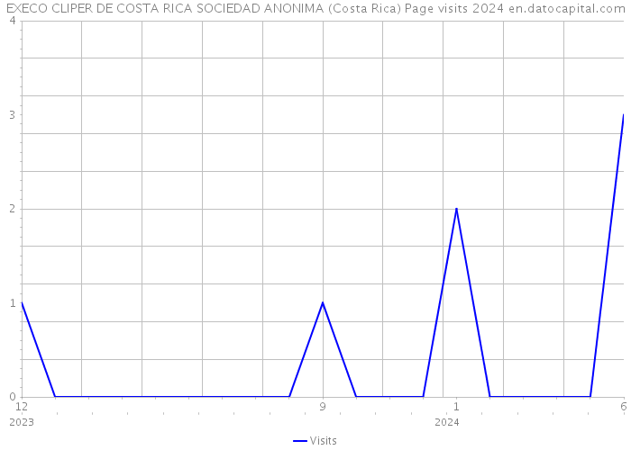 EXECO CLIPER DE COSTA RICA SOCIEDAD ANONIMA (Costa Rica) Page visits 2024 