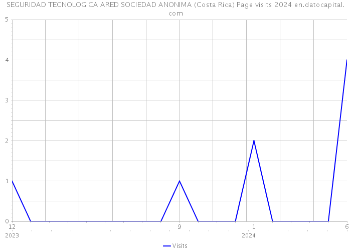 SEGURIDAD TECNOLOGICA ARED SOCIEDAD ANONIMA (Costa Rica) Page visits 2024 