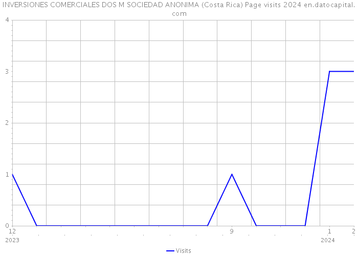 INVERSIONES COMERCIALES DOS M SOCIEDAD ANONIMA (Costa Rica) Page visits 2024 
