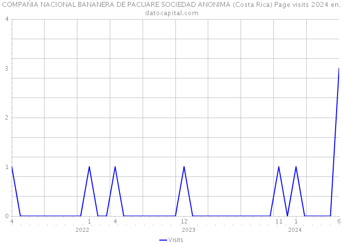 COMPAŃIA NACIONAL BANANERA DE PACUARE SOCIEDAD ANONIMA (Costa Rica) Page visits 2024 