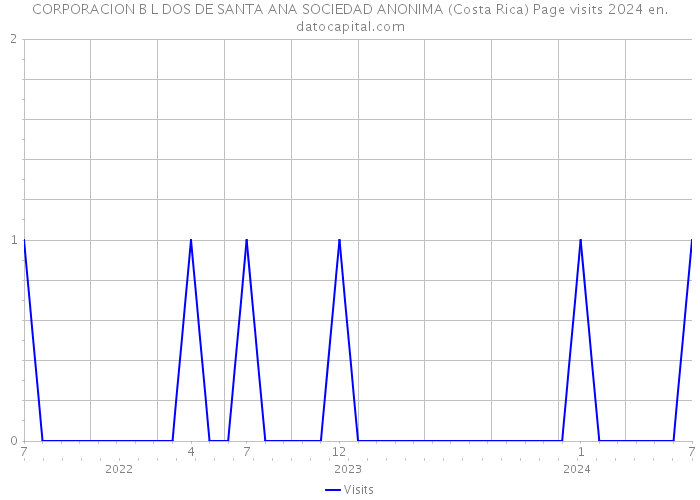 CORPORACION B L DOS DE SANTA ANA SOCIEDAD ANONIMA (Costa Rica) Page visits 2024 