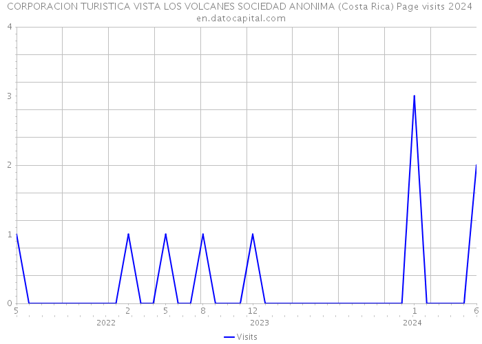 CORPORACION TURISTICA VISTA LOS VOLCANES SOCIEDAD ANONIMA (Costa Rica) Page visits 2024 