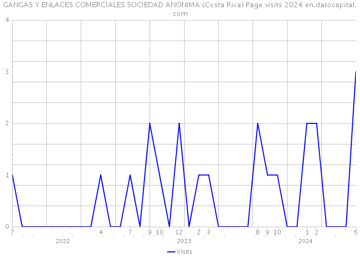GANGAS Y ENLACES COMERCIALES SOCIEDAD ANONIMA (Costa Rica) Page visits 2024 