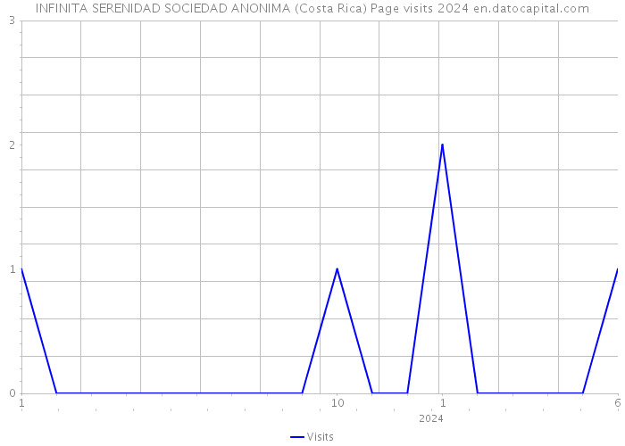 INFINITA SERENIDAD SOCIEDAD ANONIMA (Costa Rica) Page visits 2024 