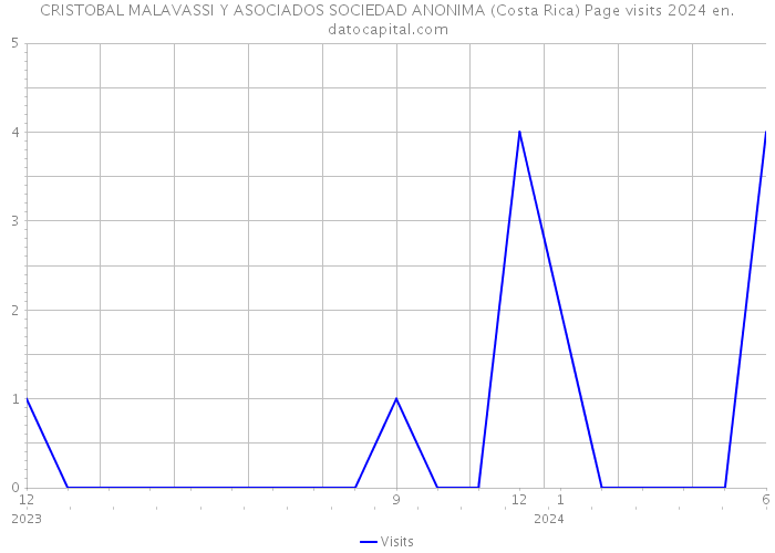 CRISTOBAL MALAVASSI Y ASOCIADOS SOCIEDAD ANONIMA (Costa Rica) Page visits 2024 