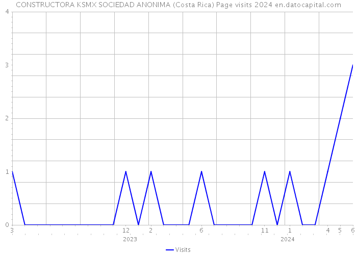 CONSTRUCTORA KSMX SOCIEDAD ANONIMA (Costa Rica) Page visits 2024 