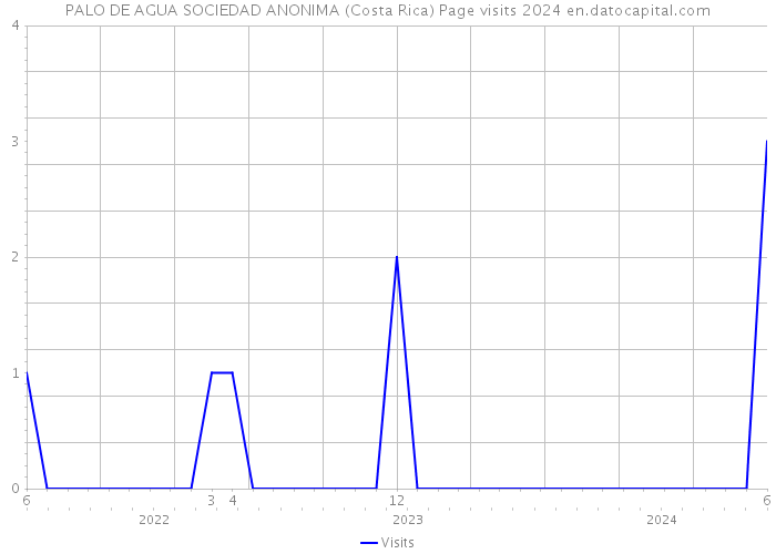 PALO DE AGUA SOCIEDAD ANONIMA (Costa Rica) Page visits 2024 