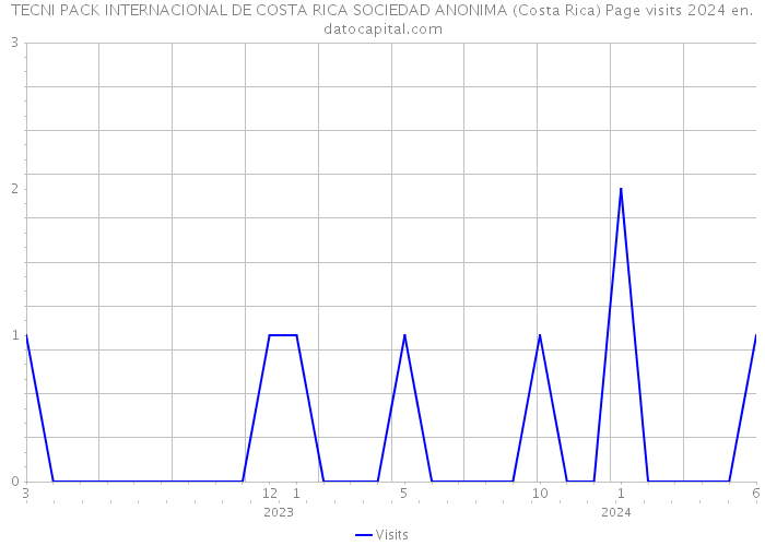 TECNI PACK INTERNACIONAL DE COSTA RICA SOCIEDAD ANONIMA (Costa Rica) Page visits 2024 