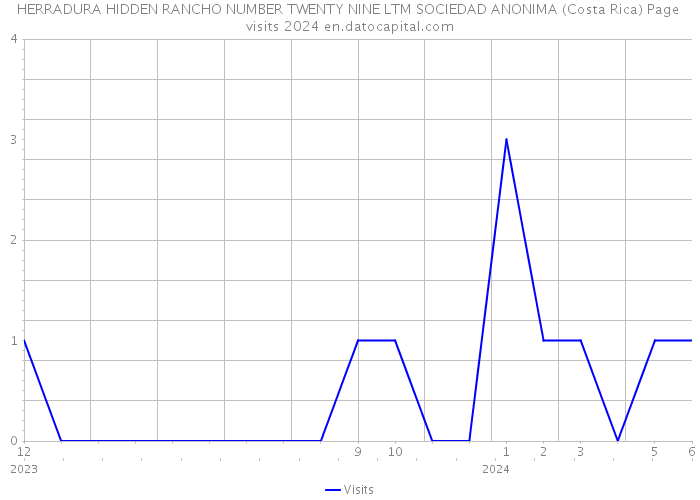 HERRADURA HIDDEN RANCHO NUMBER TWENTY NINE LTM SOCIEDAD ANONIMA (Costa Rica) Page visits 2024 