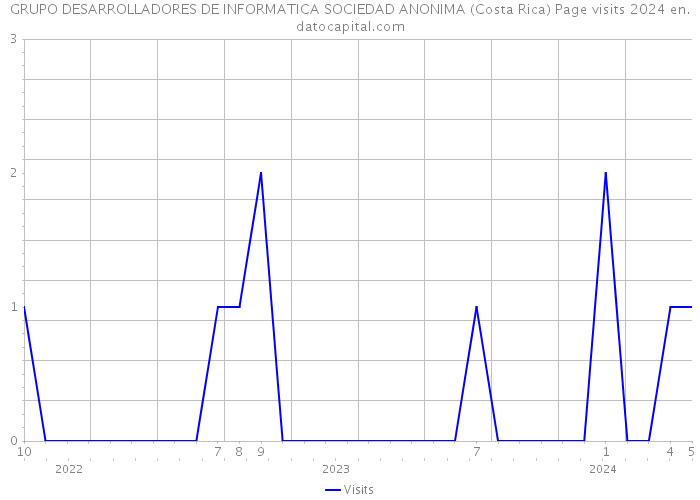 GRUPO DESARROLLADORES DE INFORMATICA SOCIEDAD ANONIMA (Costa Rica) Page visits 2024 