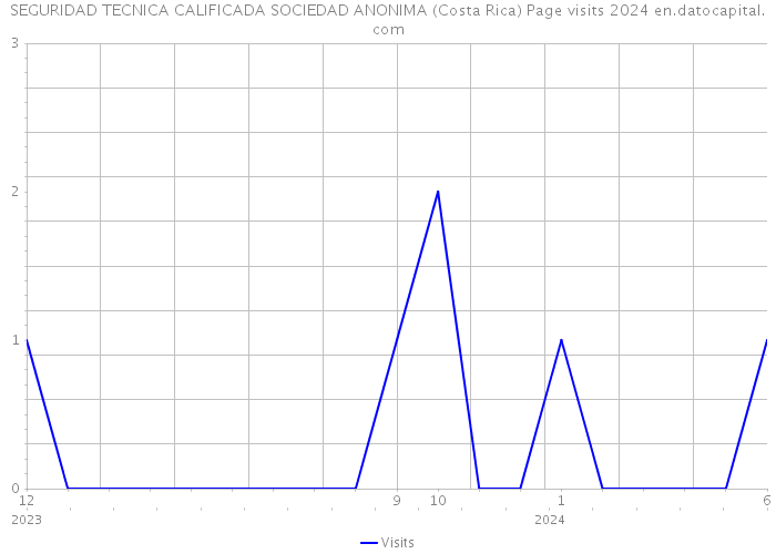SEGURIDAD TECNICA CALIFICADA SOCIEDAD ANONIMA (Costa Rica) Page visits 2024 