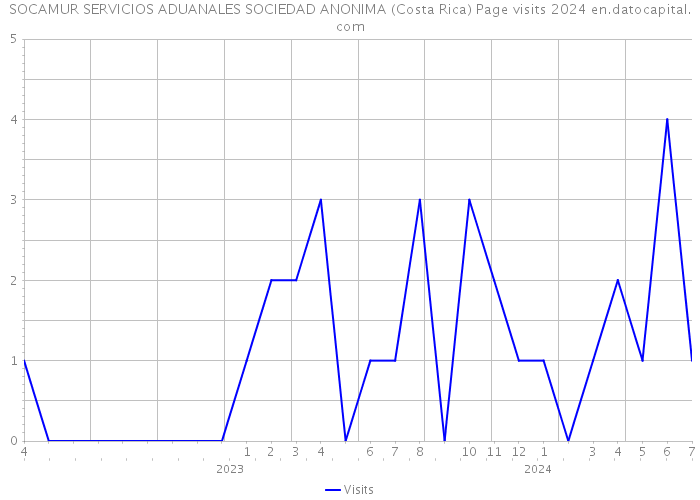 SOCAMUR SERVICIOS ADUANALES SOCIEDAD ANONIMA (Costa Rica) Page visits 2024 