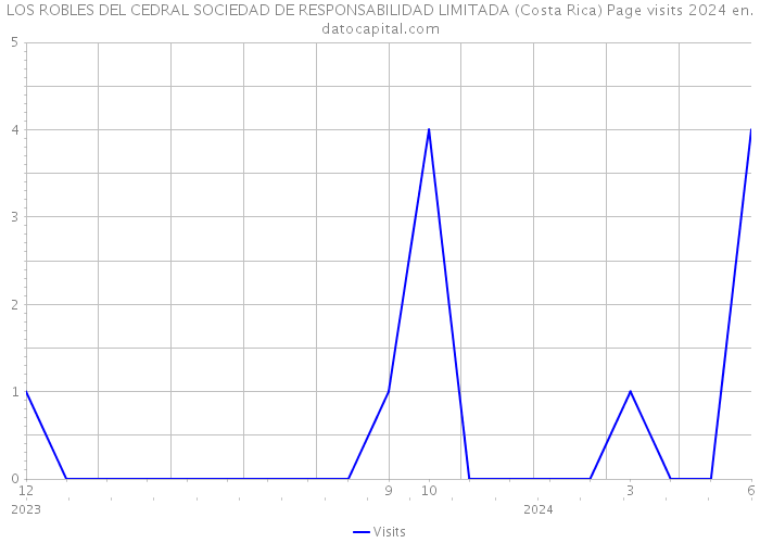 LOS ROBLES DEL CEDRAL SOCIEDAD DE RESPONSABILIDAD LIMITADA (Costa Rica) Page visits 2024 
