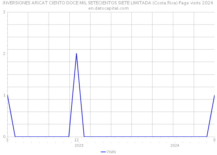 INVERSIONES ARICAT CIENTO DOCE MIL SETECIENTOS SIETE LIMITADA (Costa Rica) Page visits 2024 