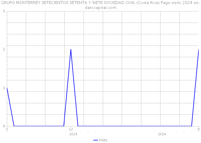 GRUPO MONTERREY SETECIENTOS SETENTA Y SIETE SOCIEDAD CIVIL (Costa Rica) Page visits 2024 