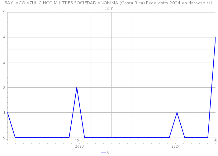 BAY JACO AZUL CINCO MIL TRES SOCIEDAD ANONIMA (Costa Rica) Page visits 2024 
