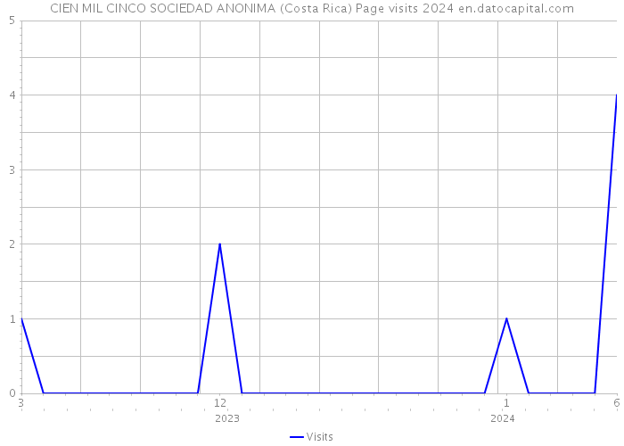 CIEN MIL CINCO SOCIEDAD ANONIMA (Costa Rica) Page visits 2024 