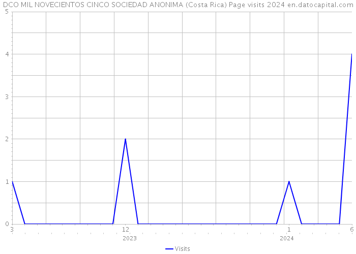 DCO MIL NOVECIENTOS CINCO SOCIEDAD ANONIMA (Costa Rica) Page visits 2024 