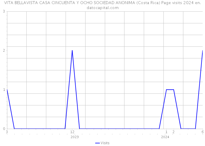 VITA BELLAVISTA CASA CINCUENTA Y OCHO SOCIEDAD ANONIMA (Costa Rica) Page visits 2024 